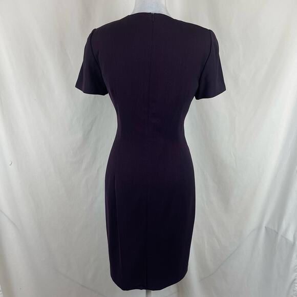 Talbots Eggplant Career Academia Minimalist Shift Dress NWOT Size 10 - Picture 5 of 14